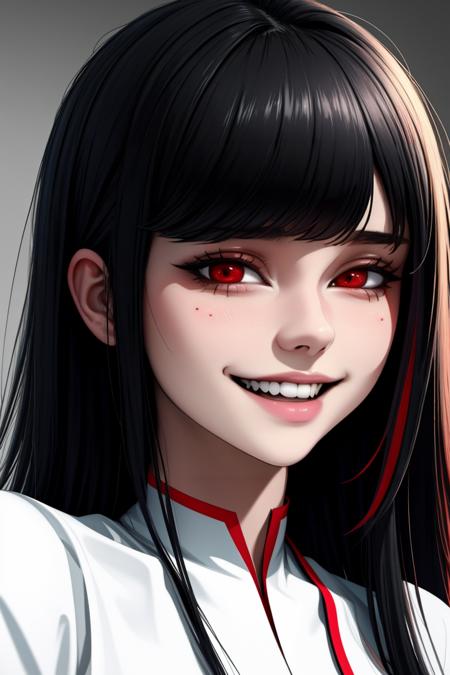 ((Masterpiece, best quality)), edgQuality,
solo,1girl,edgGesugao,sadistic smile, long hair, bangs, grin, evil smile,edgGesugao facial expression <lora:edgGesugao:1>