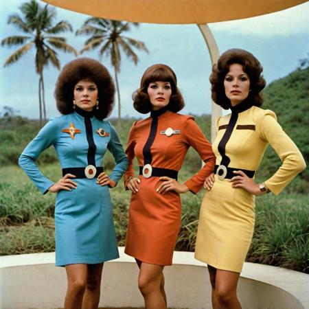 wide shot,art-deco space-force recruiting propaganda pin-ups promoting latin american women astronauts, 70s era, from a 1972 superhero TV show, 35mm kodachrom, a beautiful petite 70s_actresses,70s_women_hair_combined, 70s_women_clothing_combined, indoors, outdoors, 70s_locations_combined, Analog Style,Kodak Max 400 Film, photography by 70s_photographers, 20mm f/1.8 lens,Wide Angle Shot., Whimsical yet Numb., Quirky Character Designs, dark background,
low contrast, soft lighting, warm lighting, insanely detailed, cinematic film still, cover, high definition, highest resolution, UHD, vivid, JuggernautNegative, OverallDetail,