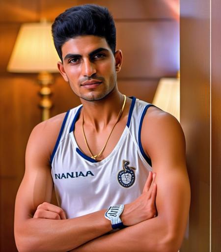 mena massoud a man <lora:shubman-gill_Mena-Massoud:1>, playing cricket, Indian Cricketer , hdr, seductive pose, homoerotic, sharp focus, highly detailed, professional lighting, photography, hdr, depth of field, film grain, 35mm, dslr shot, global illumination,