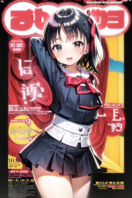 magazine cover, <lora:Anime Magazine Cover V1:0.6>