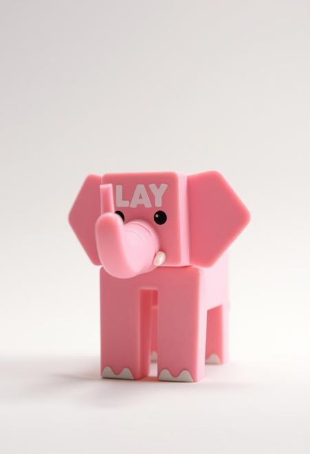 cubic elephant, toy, simple background, pink elephant, toy camera,