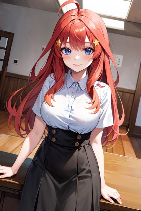 Nakano yotsuba, 5-toubun no hanayome, school uniform, short hair