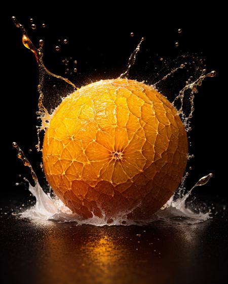 oranges and lemons, splash water, flashing particles , depth of field, clean background, made out of ral-pnrse <lora:ral-pnrse-sd15:1> ral-pnrse