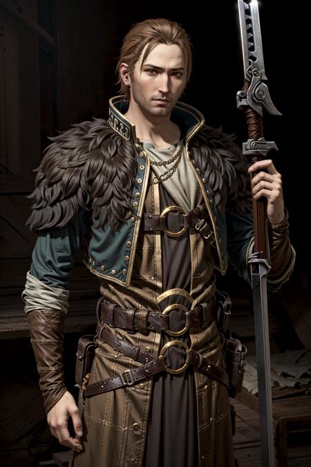 AndersDA, solo, 1boy, male focus, weapon, sword, facial hair, belt, brown hair, realistic, looking at viewer, brown eyes, armor, fur trim, sheathed, closed mouth, sheath
<lora:epi_noiseoffset2:1>,  <lora:AndersDA:0.7>