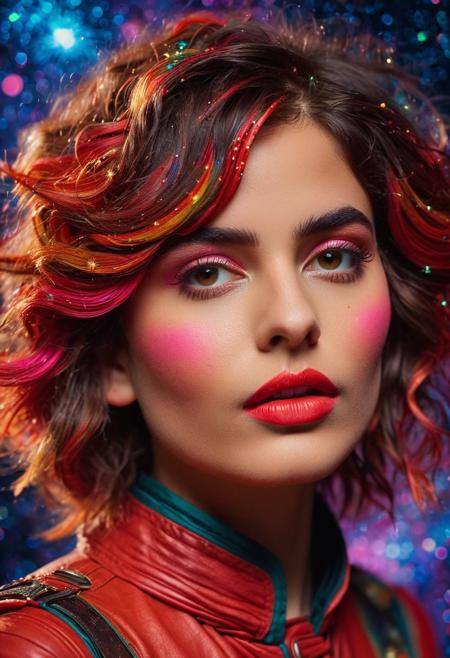 Persian color palette , Persian art, Persian girl, Persian, Iranian, Iran,black background), 24mm, 4k textures, soft cinematic light, <lora:shinhati_lora_smf_v1-000003:0.9>,1girl, sh1nh4t1-smf holding a red lightsaber in a battlefield, ,   neon colors, , highly detailed,byJocelyn Hobbie and Charles Dwyer, Triadic color guide,Leica Q2 with Summilux 28mm f/1.7 ASPH, clear face, Ultra High Resolution, wallpaper, 8K,Rich,SimplepositiveXLv1 (masterpiece, high quality, fisheye:1.2), (close-up portrait:1.1), solo, model photoshoot, (red theme:1.1), a stylish girl,big lips, round_eyewear, solo, pride, , (looking at the viewer), (Mary Pickford: 1,2) ((best quality)), (artistic photography by Philippe Halsman and Ara Gler:1.2), award wining, f/5.6, shutter speed 1/125 sec, iso3200, white balance daylight, exposure compensation "-1.5 ev", shutter priority shooting mode, symmetry and balance, focus mode single, spot metering, aesthetic of precisionism, forward-thinking unrivaled opus, meticulous details, healing art atmosphere, depth of field (dof), (anthraquinone blue and red colors:0.1), <lora:MJ52:0.35><lora:hair_with_scenery:1>,l in space, stars hotography byJocelyn Hobbie and Charles Dwyer RAW photograph explosion , ,(abstract textured background:1.2), ,(skin texture),masterpiece, top quality, best quality, official art,highest detailed,,atmospheric lighting, cinematic composition,complex multiple subjects, 4k , highly detailed,,,Leica Q2 with Summilux 35mm f/1.2 ASPH,