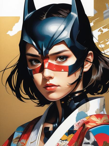 <lora:11VisualArt_Hap_XL:2>,Sandra Chevrier style,collage,torn paper effect ,pop art, comic book,batman, Robin, superhero, A young girl in a kimono has been seriously injured, and from the wound you can see the machinery and threads underneath. I used an illustrated book in a delicate, warm style. Help me to draw a picture with this.., golden ratio, fake detail, trending pixiv fanbox, acrylic palette knife, style of makoto shinkai studio ghibli genshin impact james gilleard greg rutkowski chiho aoshima