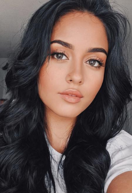 instagram photo, photo of a 25 y.o lady, black hair, detailed eyes, natural smooth skin, business attire