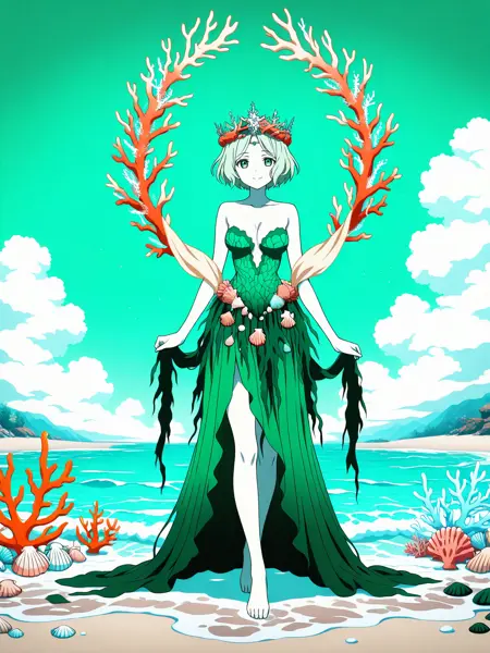 Seaweed Dress (Illustrious) - by EDG