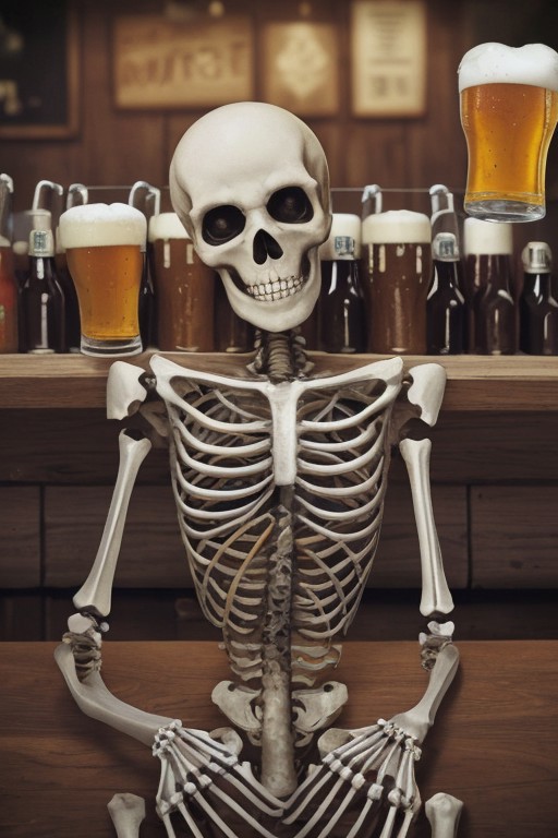 Beer-drinking Skeleton