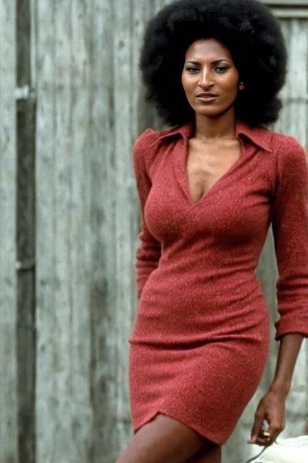 photo of pamgrier (looking:1.3) at viewer, (masterpiece:1.3), (best quality:1.3), beautiful, unity 8k wallpaper, ultra detailed, beautiful, aesthetic, perfect lighting