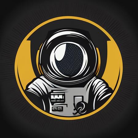 best quality,design_on_black_background,astronaut