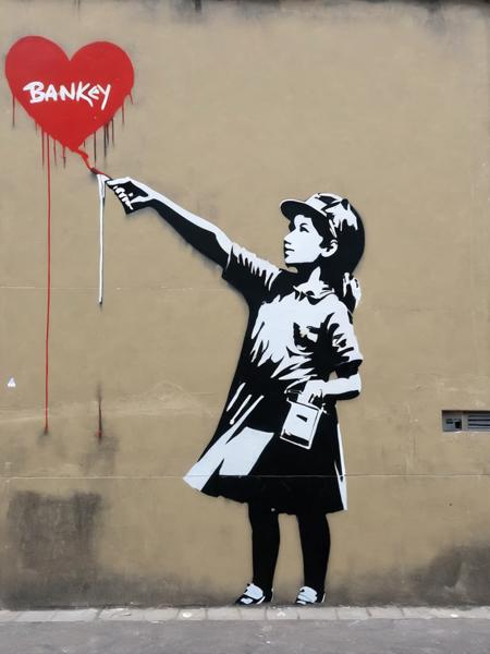 a banksy painting, high res,