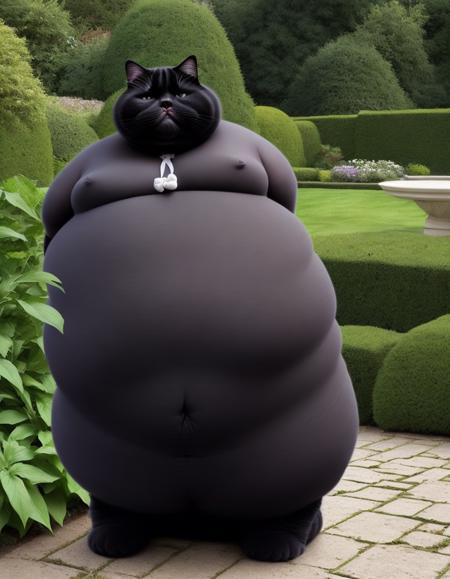 kkw-fat-m cat in the garden