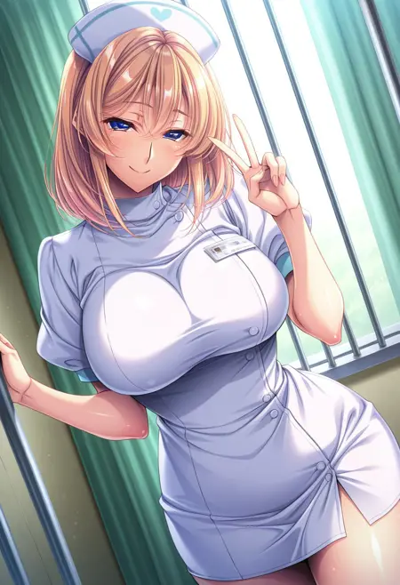 Kurebayashi Rion 紅林 凛音 おっぱいでかいナースとイチャコラエロ×2入院生活