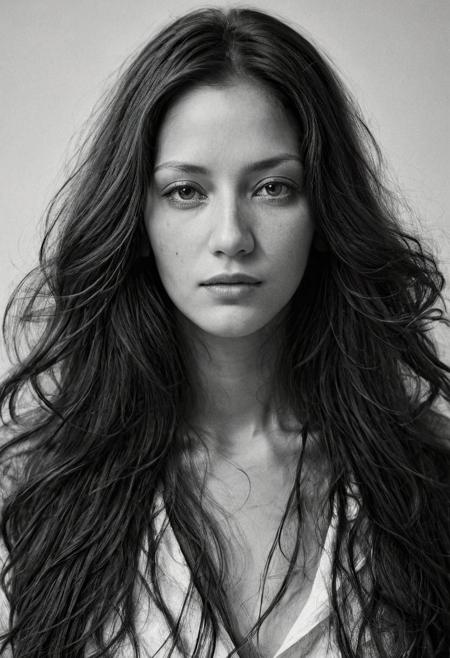 Extremely beautiful woman,very long hair, masterpiece, 1960s style portrait photograph by Annie Leibovitz, Rolleiflex medium format tlr