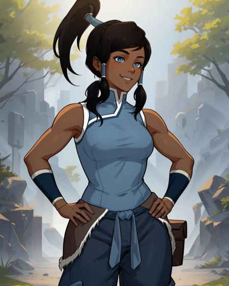 korra dark skin blue eyes