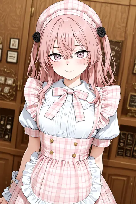Idol Checkered Maid Dress - Illu