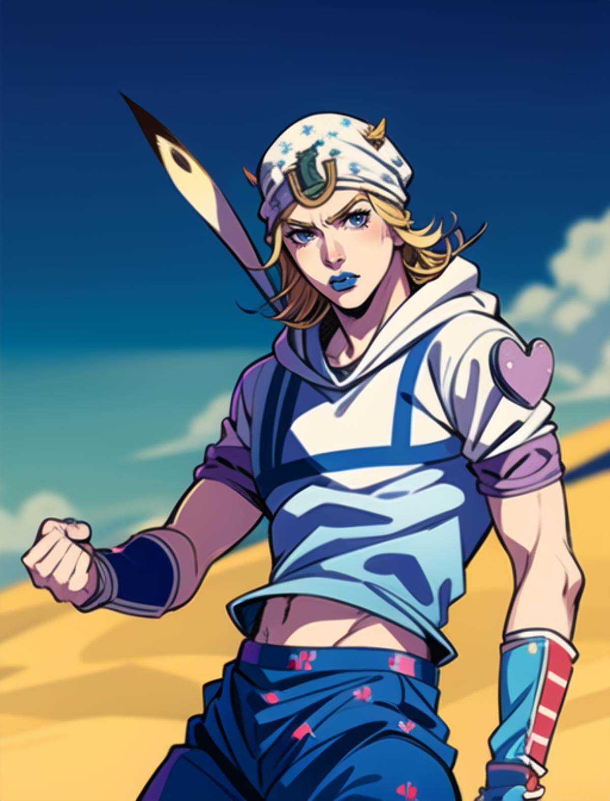 Anime Jojo's Bizarre Adventure Johnny Joestar Suit Cosplay