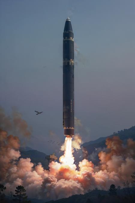 hwasong tel launching in flight