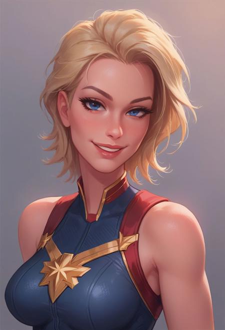 score_9, score_8_up, score_7_up, score_6_up,  captain marvel, turning to face viewer, head tilt, 1 girl, seductive smile, looking at viewer, sexy revealing outfit, kinky, adorable, petite, side view, looking at viewer, round face, 18 years old, cutest girl in the world