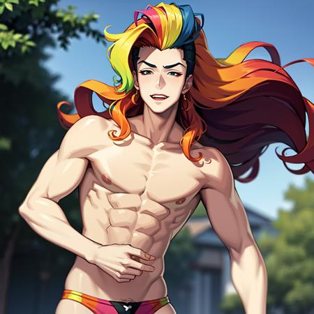 <lora:Muramasa_9600:0.8>
best quality, masterpiece, 1boy, Raichou, multicolored hair