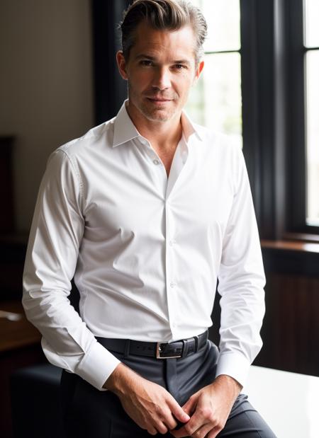 RAW portrait photo of handsome young sks person, Dress pants and a blouse, natural lighting, by Dominique Issermann, detailed face, UHD, absurdres, epic scene composition,
cinematic look, Fujifilm XT3, dslr, high quality, film grain
<lora:locon_timothyolyphant_v1_from_v1_64_32:1>