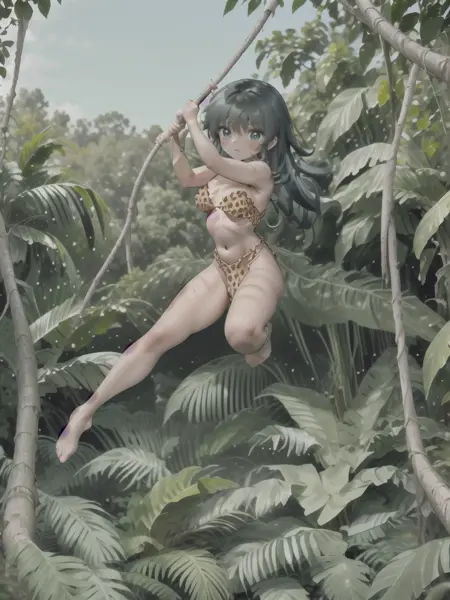 Dark Skinned Jungle Girl