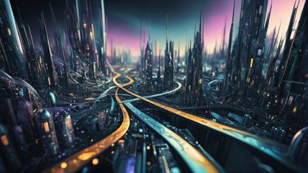 landscape, futuristic city, arttol, shallow depth of field, abstract, surreal, 
 <lora:artfullyTOL:0.8> arttl