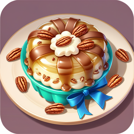 <lora:FoodIcons:0.7> fooico,  Pecan crunch jelly, game icon, professional, high quality, super cute, kawaii, 8k, adorable