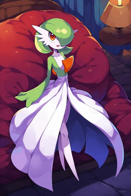 score_9, score_8_up, score_7_up, score_6_up, score_5_up, score_4_up, masterpiece, high quality, BREAK, full body, BREAK, 1girl,   <lora:Gardevoir[Pony]:0.8> Gardevoir,