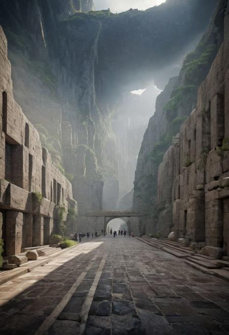 (POV view , DOF, first people view from the entrance, low angle shot:1.4), in haevy rain,
(Ancient civilization, Alien Prometheus movie scene, dune movie scene:1.5), (The colonial city of the future, in the mist-filled Grand Canyon, on an unknown Earth-like planet, 2 moon on sky, Spaceship flight connects colonies, waterfulls:1.3), (Machu Picchu, a mountain settlement, incredibly spectacular:1.2), (Mario Botta:1.3), (avant-garde, future, reality, science fiction, photorealistic), (modern architecture:1.2), White limestone and black granite, fountain, waterfall, landmark, square, path, narrow street,
(Large Files, Ultra Realistic, 8K, 16k, FHD, HD, VFX, Perfect, Photography, composition, Architecture Sales Photography, Architecture Competition, Ultra High Resolution, Cinematography, High Resolution Image:1.1), (dramatic lighting, direct sunlight, ray tracing, clear shadow:1.2),  (real landscape:1.1), (blurred background:1.0), (urban background, more_details) ,
extremely detailed, hillscastel, great lighting, MInimalist Style House
