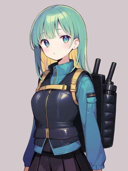 <lora:duonaduona style:0.8>,duonaduona style,1girl,bulletproof vest,