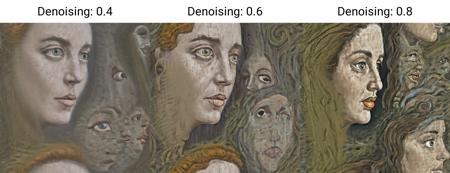 a pastel painting of two women and a child, a surrealist painting, inspired by Austin Osman Spare, trending on cg society, figurative art, four faces in one creature, detailed portrait, looking to the right, multiexposure, crowds, detailed faces, triptych, overload, <lora:Austin_Osman_Spare_1.1:1>