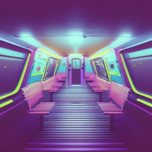 dskise, (isometric) , isometric cutaway of a subway car, retro synthwave,  vaporwave elements, cinematic lighting , octane...