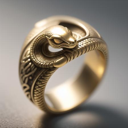 (CG),(masterpiece), (best quality), (ultra-detailed), 
no humans, simple background, black background, grey background, depth of field, gradient background,
(ring), gold, intricate detail, (snake body),
<lora:ElderRing:1>