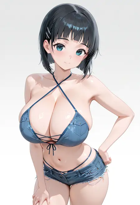 Cross-laced Denim Bikini (IL)