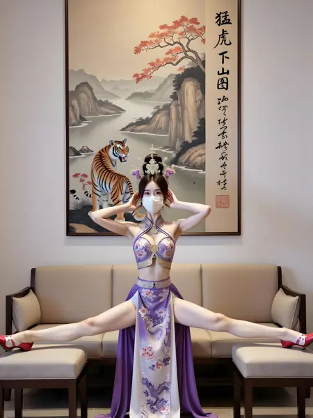 一字马国风模特