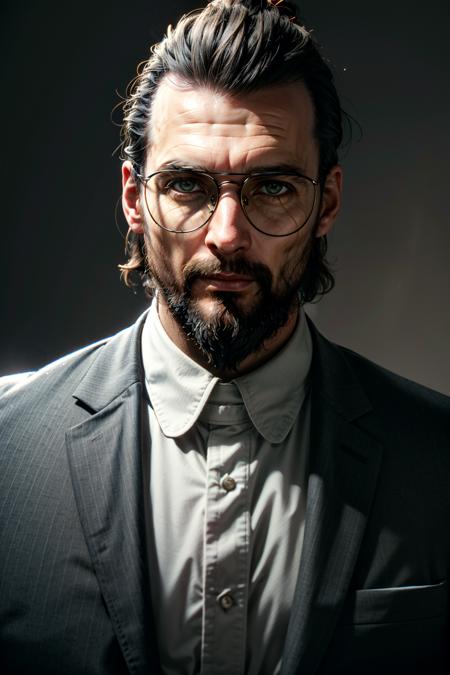 ((masterpiece, best quality))
<lora:add_detail:0.8>
<lora:FarCry5Joseph:0.8>
FarCry5Joseph, 1boy, solo, beard, male focus, suit, black tie, portrait