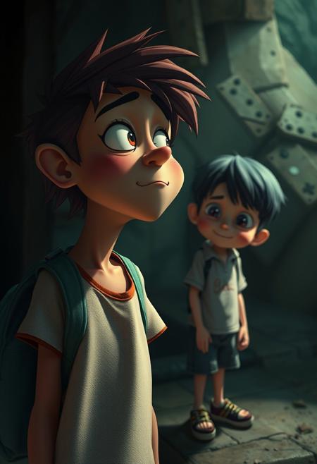 Since you went away the days grow long
highly expressive stylized character design meets raw documentary realism, vibrant smooth textures blending with gritty high-contrast photography, exaggerated animated proportions in unposed naturalistic composition, moody atmospheric lighting with cinematic depth