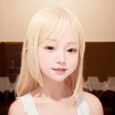 <lora:halu:1>1girl,blonde_hair,blurry_background, blush, brown_eyes, close-up, eyebrows_visible_through_hair, face, looking_at_viewer, open_mouth, smile, solo,cute,(8k, RAW photo, best quality, masterpiece:1.2), (realistic, photo-realistic:1.37),<lora:koreanDollLikeness_v10:0.5> ,1girl,(Kpop idol), (aegyo sal:1),cute, professional lighting, photon mapping, radiosity, physically-based rendering,