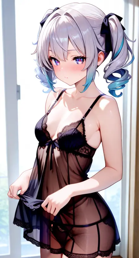 Black lace pajamas (nightgown)