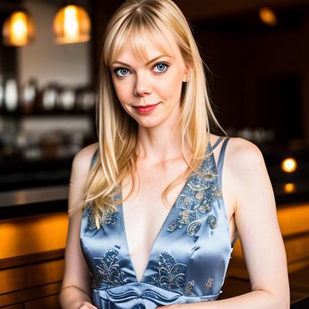 RAW photo, riki lindhome wearing an evening dress in a restaurant with a serious look on her face , (high detailed skin:1.2), 8k uhd, dslr, soft lighting, high quality, film grain, Fujifilm XT3
 <lora:riki lindhome v1.0:0.6>