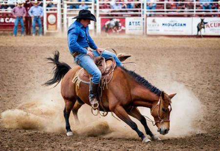 ((a man falling off of a horse in a rodeo, horse is up on it's hind legs, cowboy, intense moment, hunched over, piled around, pinned down, breathtaking shot, wyoming, stunning beauty, head is up, crispy, a wide full shot, overhead, by Albert Nemethy, head down, horse on top, 2 0 2 2 photo, caught), action, dramatic lighting, high contrast), Albert Nemethy style, ((professional photograph, intense expression), dust, motion blur, (dangerous)), trending on Instagram