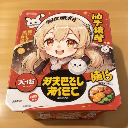 Square instant noodle box