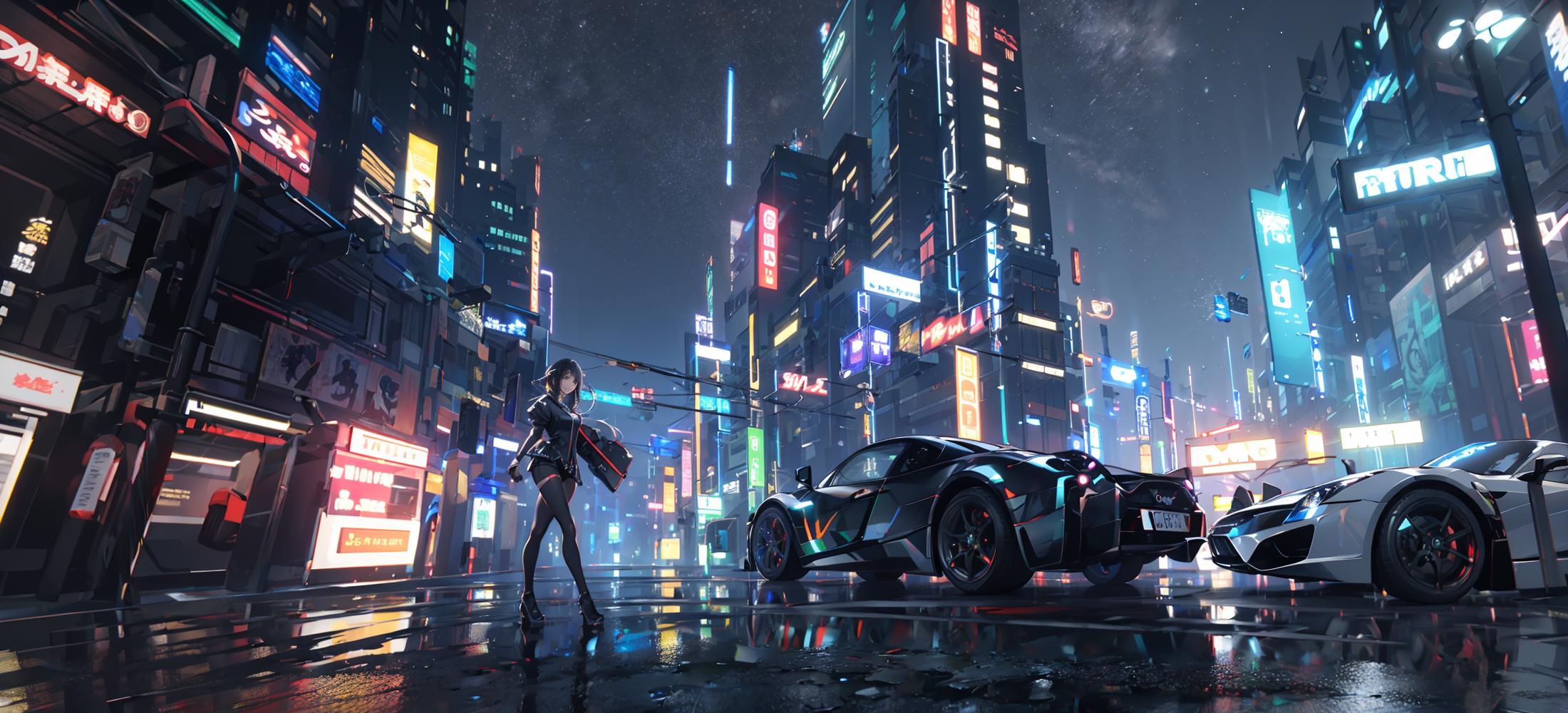 赛博世界/Cyberworld/赛博朋克场景 Lora image by chosen