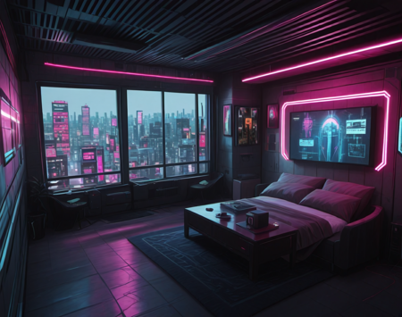 Cyberpunk Interior (Architecture) (Illustrious) (AD) v1.0