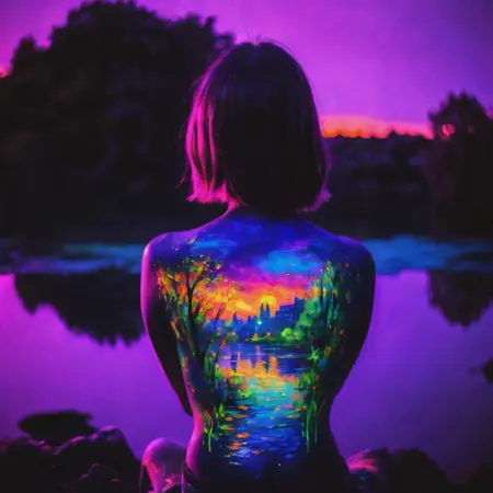 Blacklight UV SDXL 1.0 art style lora