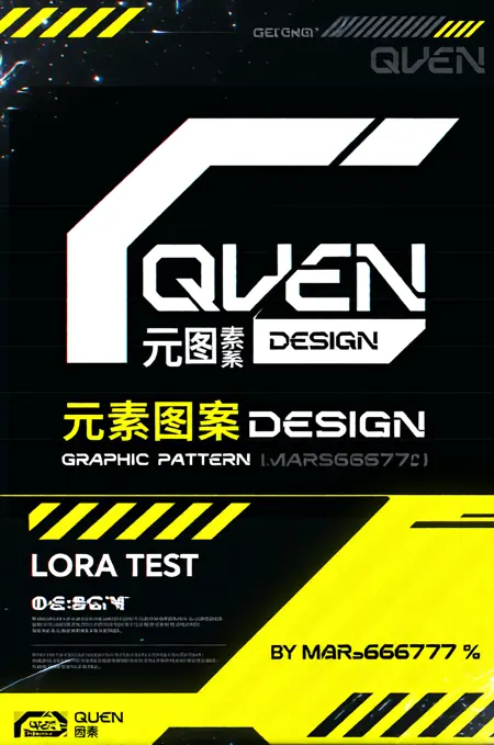 qwen image cyber industrial Style pattern lora