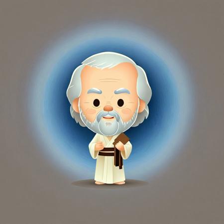 cartoon portrait of Socrates in (jmawx:1.5) style, cute chibi, simple gradient background, full character, smile, detailed facial features   <lora:Jerrod_Maruyama_Style_XL_V4.2-000011:0.9>