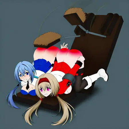 double person spanking machine